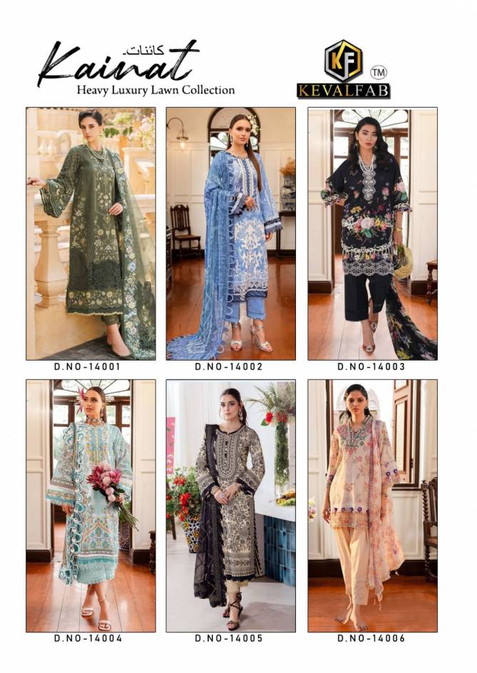 Kainat Vol 14 By Keval Fab Lawn Cotton Pakistani Dress Material Wholesale Online